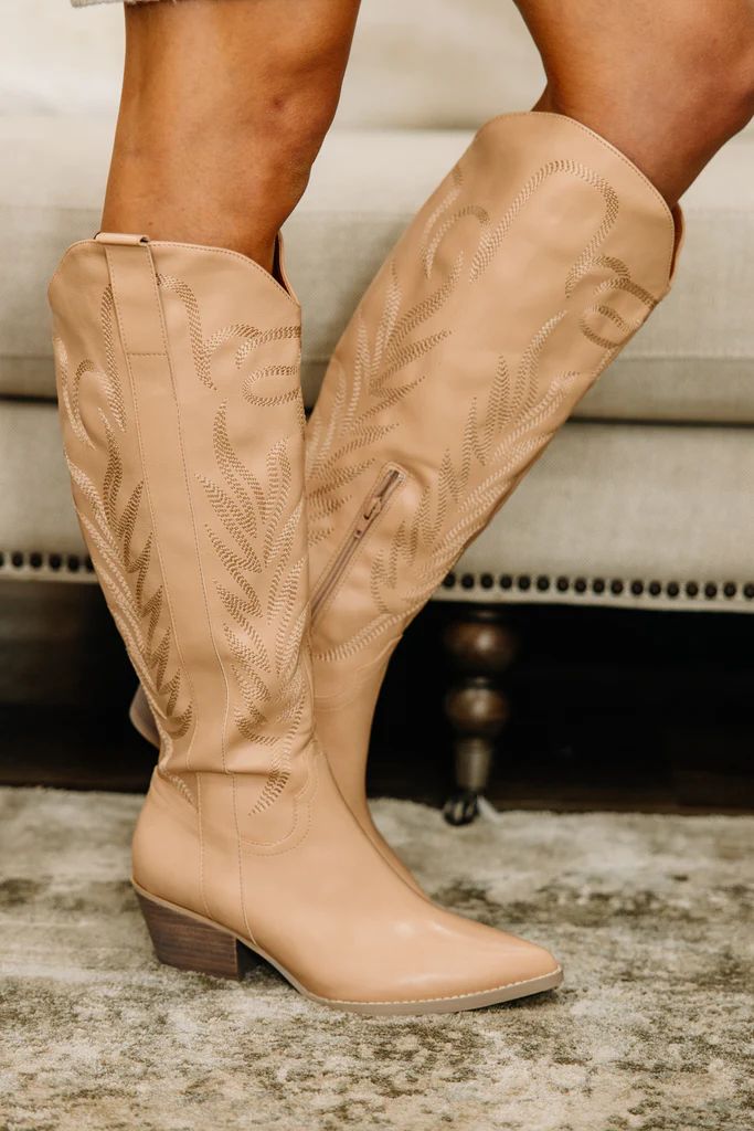 On My Mind Nude Western Boots | The Mint Julep Boutique