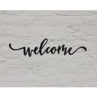 Welcome Sign, Welcome Word Wall Art, Metal Wall Art Decor, Welcome Outdoor Sign, Welcome Home Decor | Etsy (US)