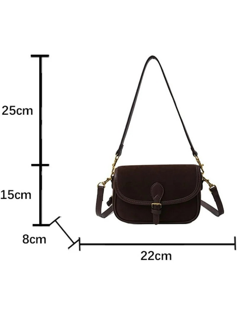 Suede Shoulder Bags For Women Retro Clutch Saddle Bag Small Tote Bag Slouchy Satchels Crossbody P... | Walmart (US)