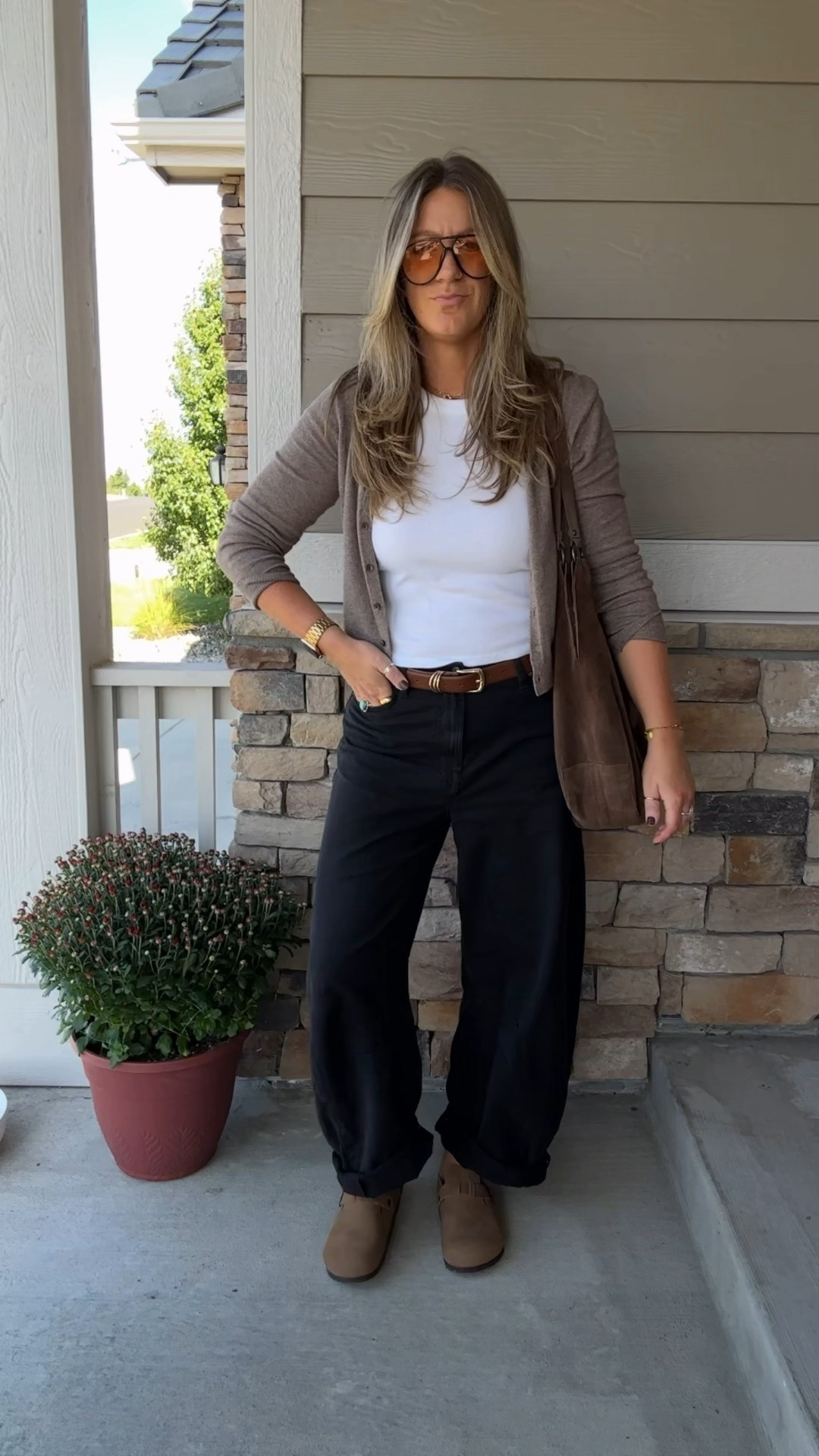 Large top & sweater, 30 tall jeans 

#LTKootd #LTKOver40 #LTKTall