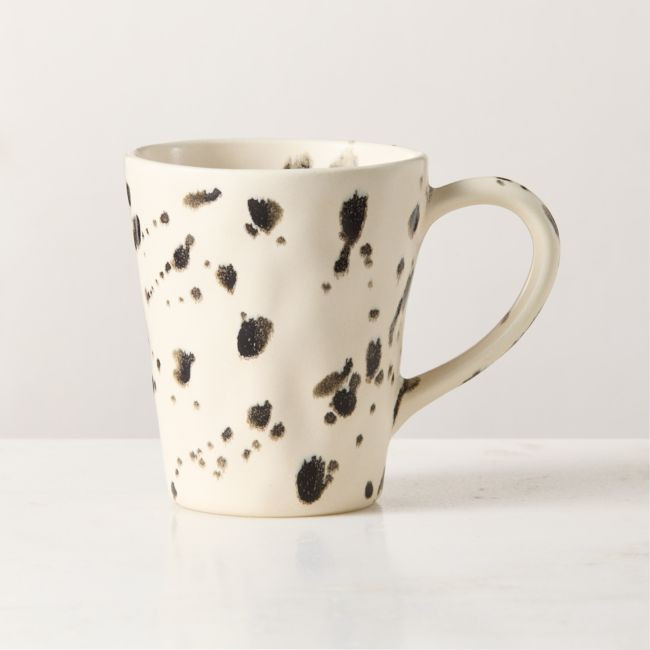 Harper Black and White Splatter Mug | CB2