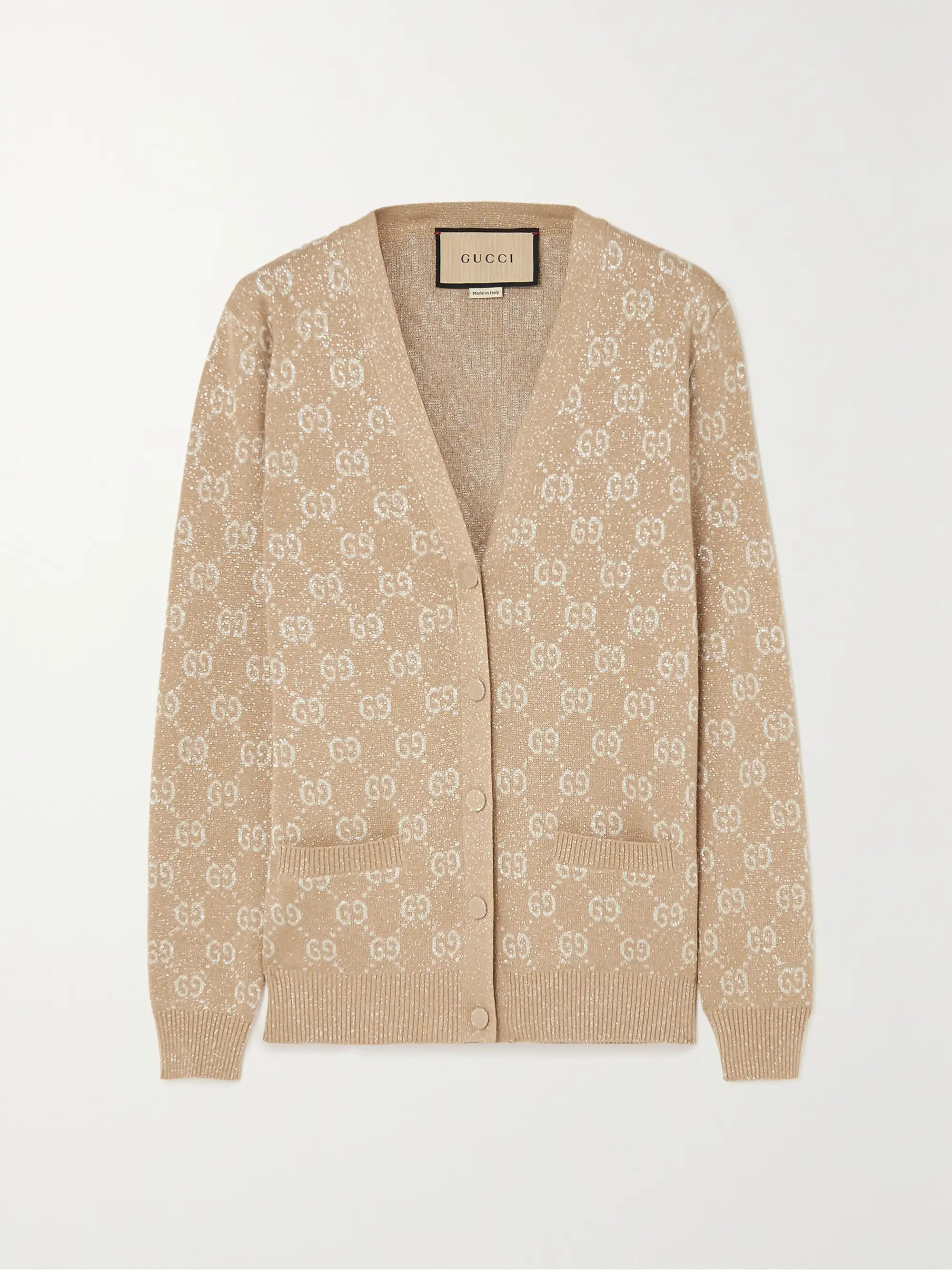 Metallic jacquard-knit cotton-blend cardigan | NET-A-PORTER APAC