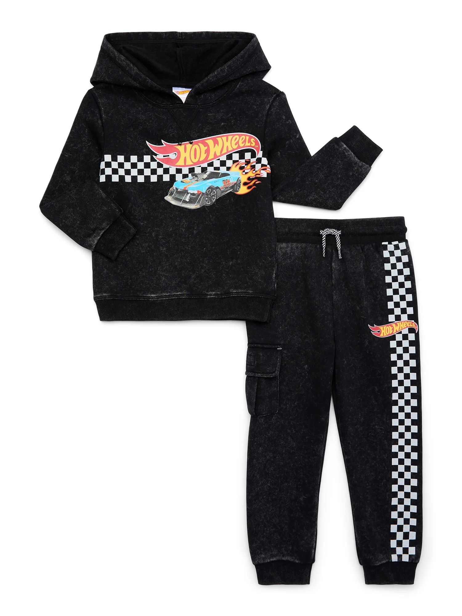 Hot Wheels Toddler Boy Hoodie and Joggers Set, Sizes 12M-5T | Walmart (US)