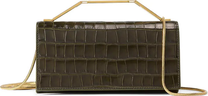 Barre Croc Embossed Leather Clutch | Nordstrom