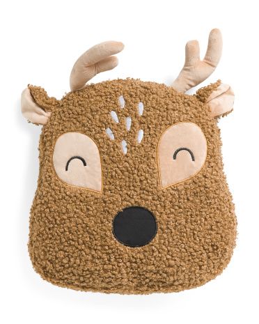 15x16 Shaped Reindeer Head Pillow | TJ Maxx