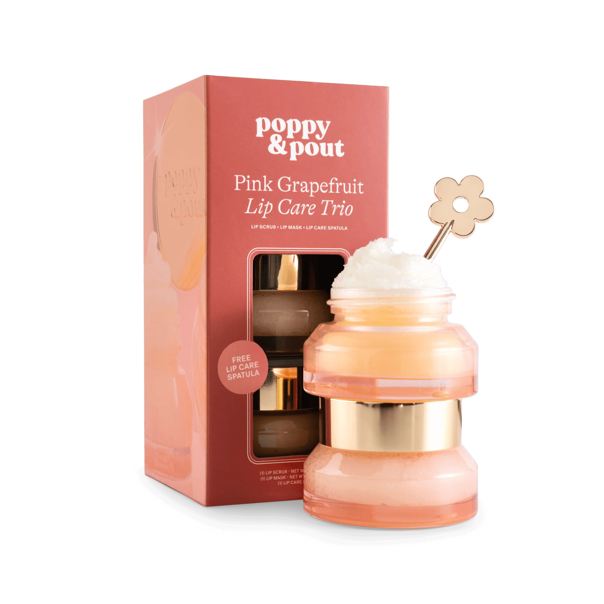Gift Set, Lip Care Trio, Pink Grapefruit | Poppy & Pout