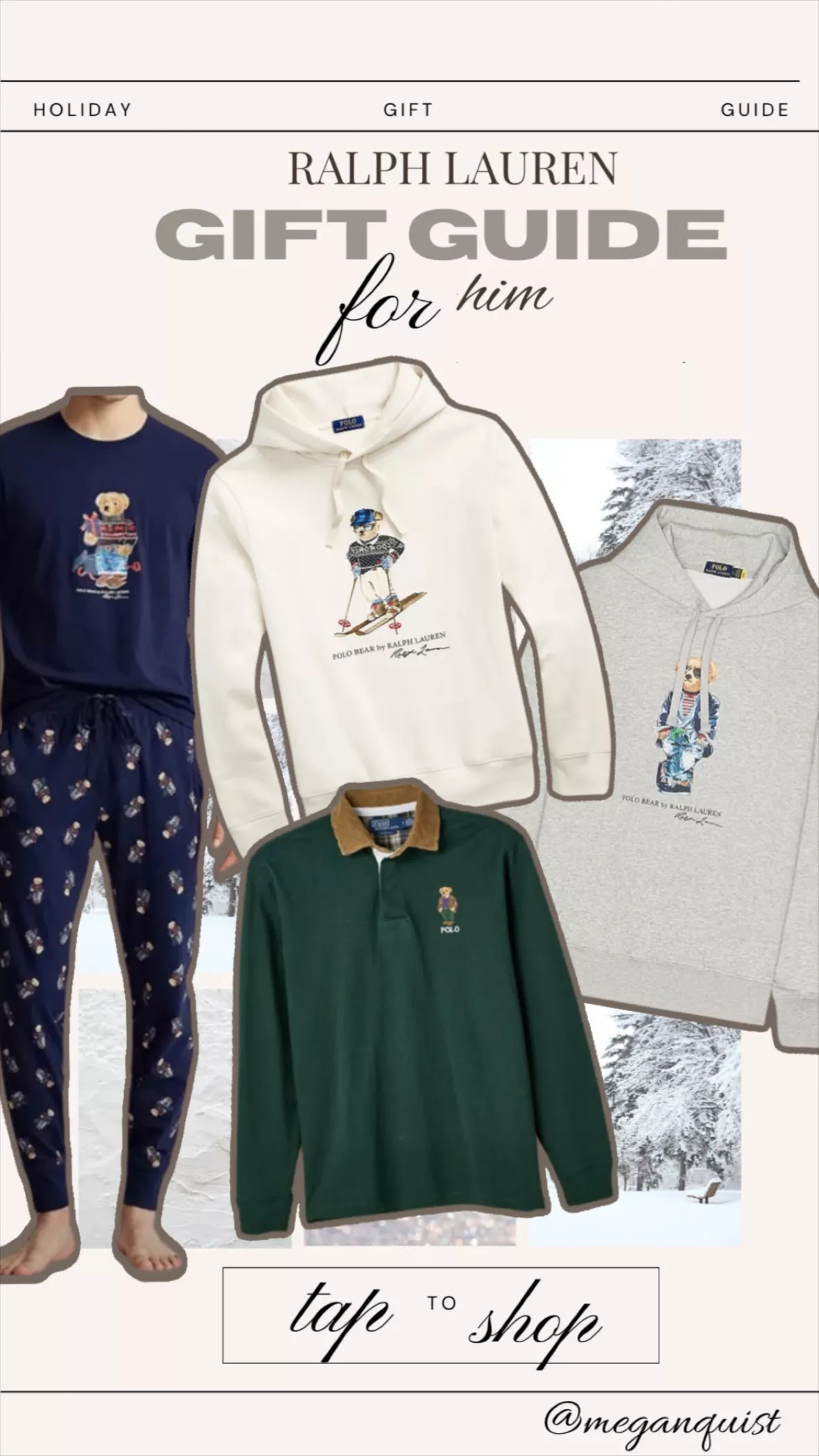 Polo Ralph Lauren Men's 2-Pc. Cotton Polo Bear Pajamas Set - Macy's