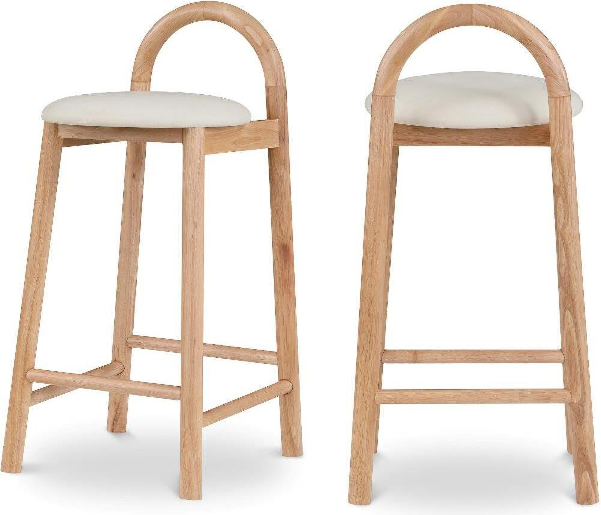 Calvin Cream Faux Leather Stool 475Cream-C | 1stopbedrooms