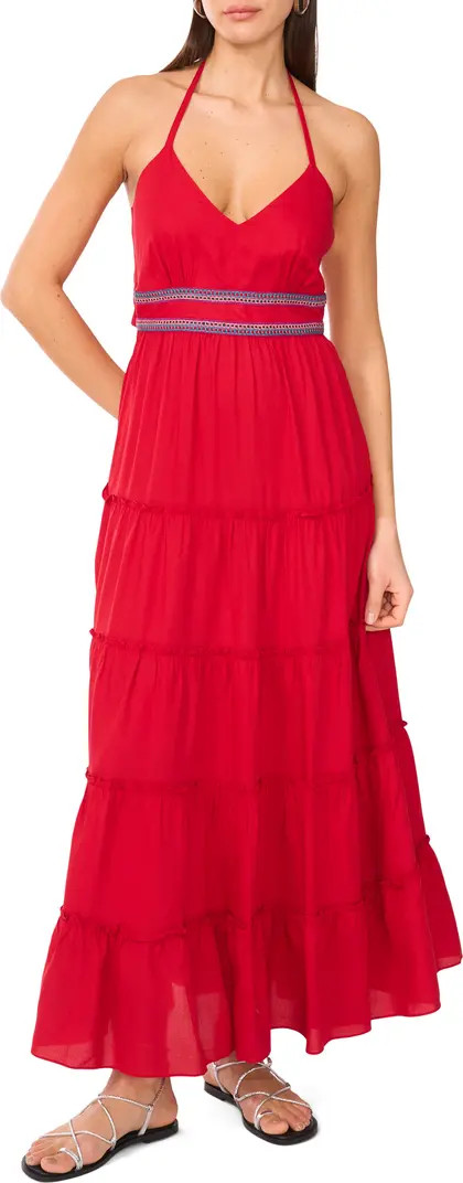 Halter Neck Tiered Maxi Dress | Nordstrom