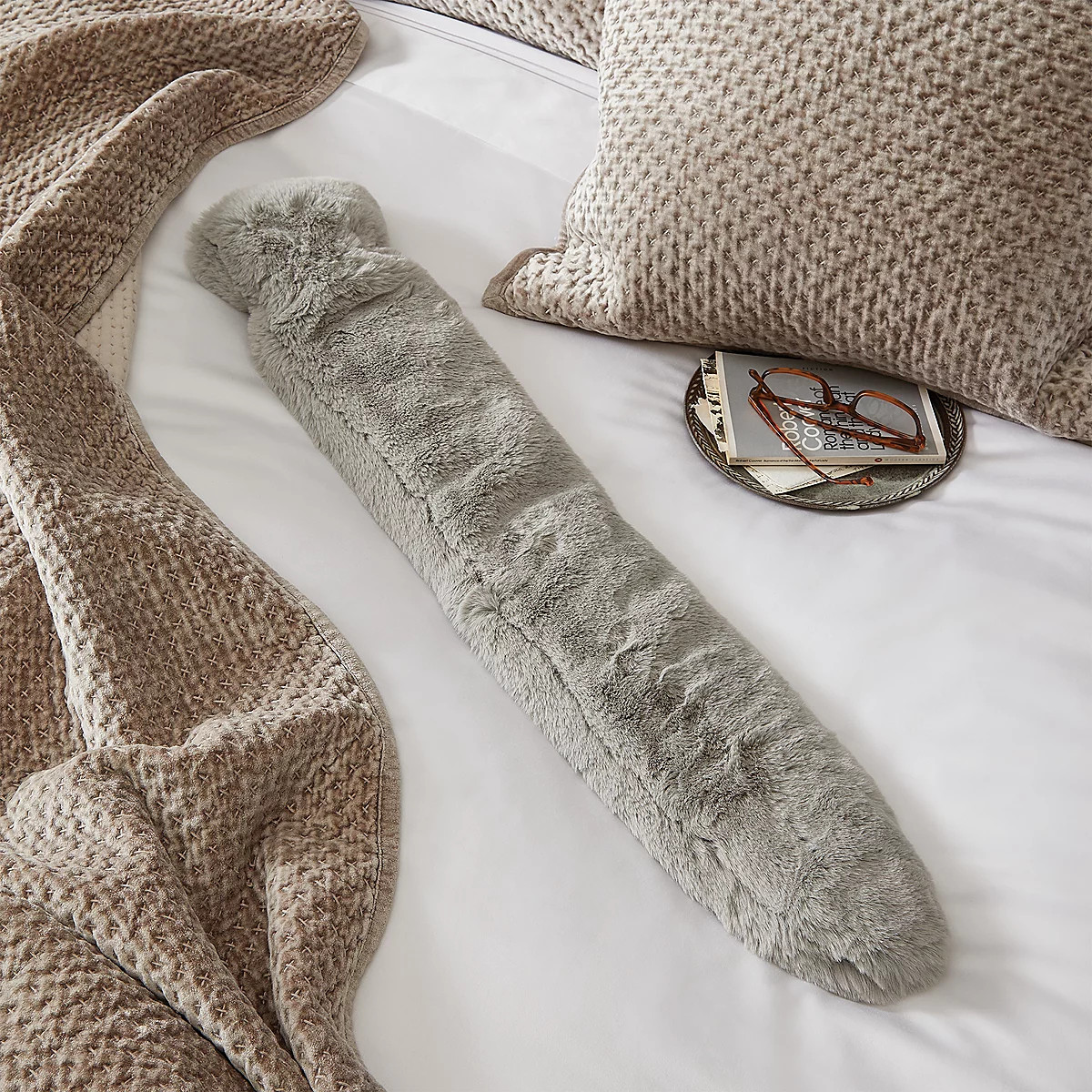 Super Soft Faux Fur Long Hot Water Bottle | The White Company UK & ROW