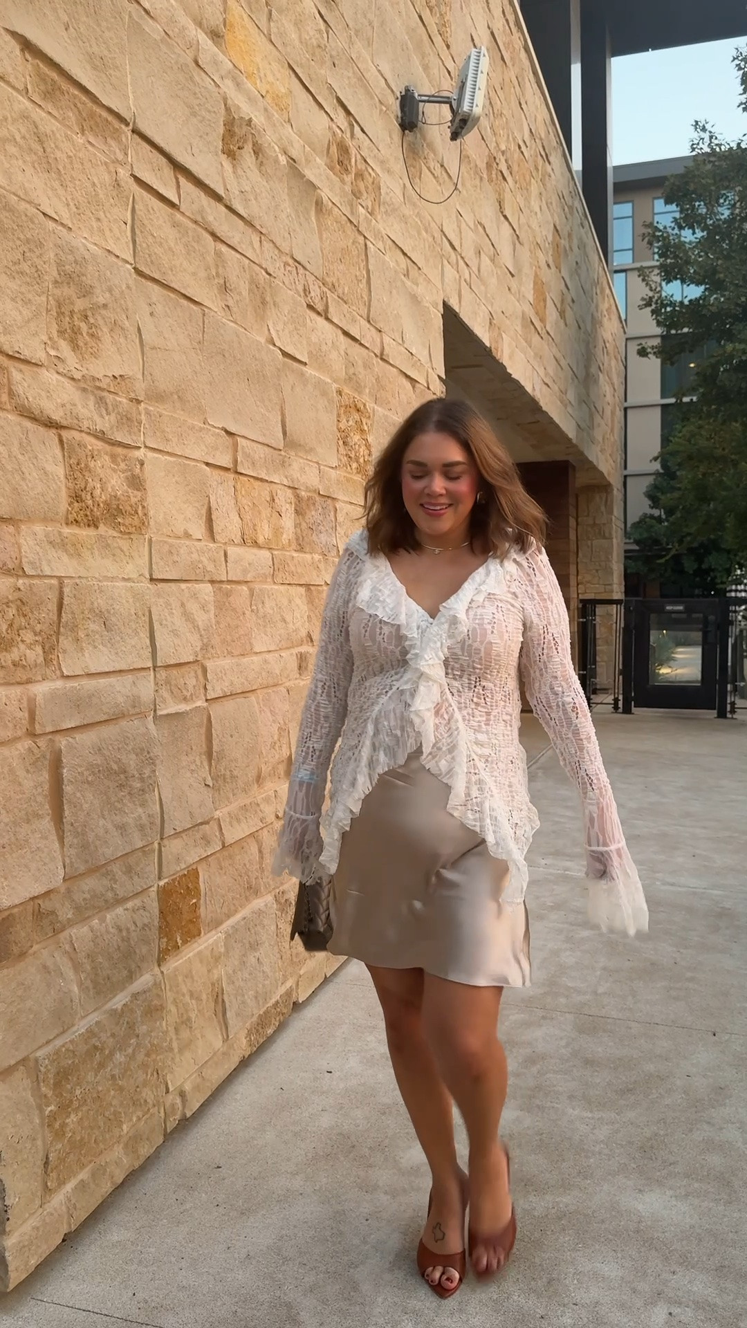 LTKcon outfit wearing xl in skirt and large in lace cardigan top. Amazon heels are so comfy!!

#LTKCon #LTKootd