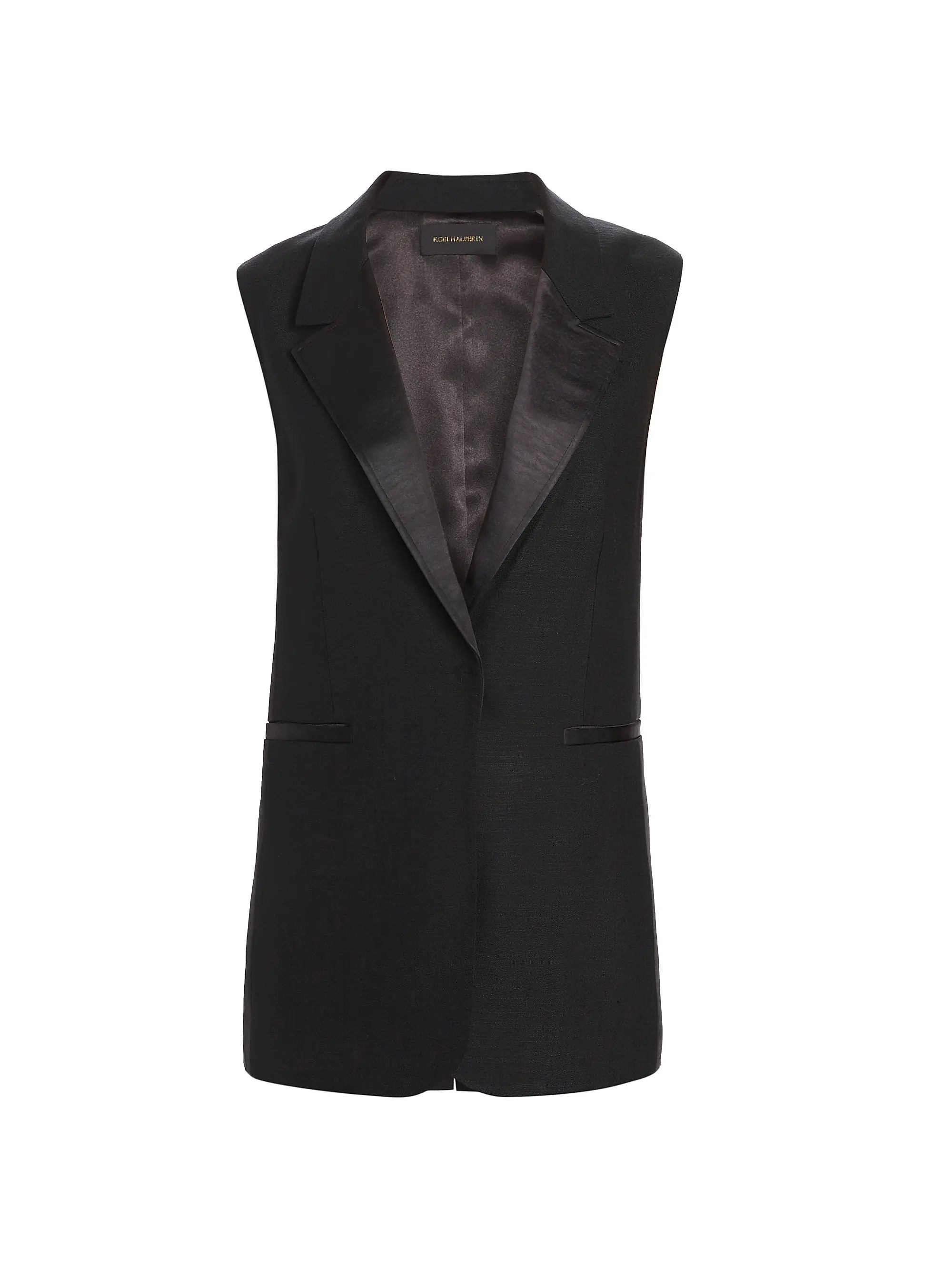 Helena Satin Lapel Vest | Saks Fifth Avenue
