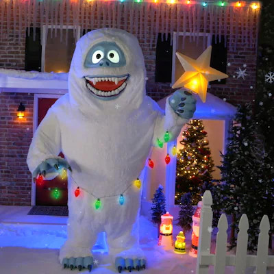 Rudolph the Red-Nosed Reindeer 9.75-ft LED Bumble Animatronic Yard Decoration Lowes.com | Lowe's