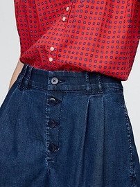 Gap × DÔEN High Rise Pleated Denim Trouser Shorts | Gap (US)