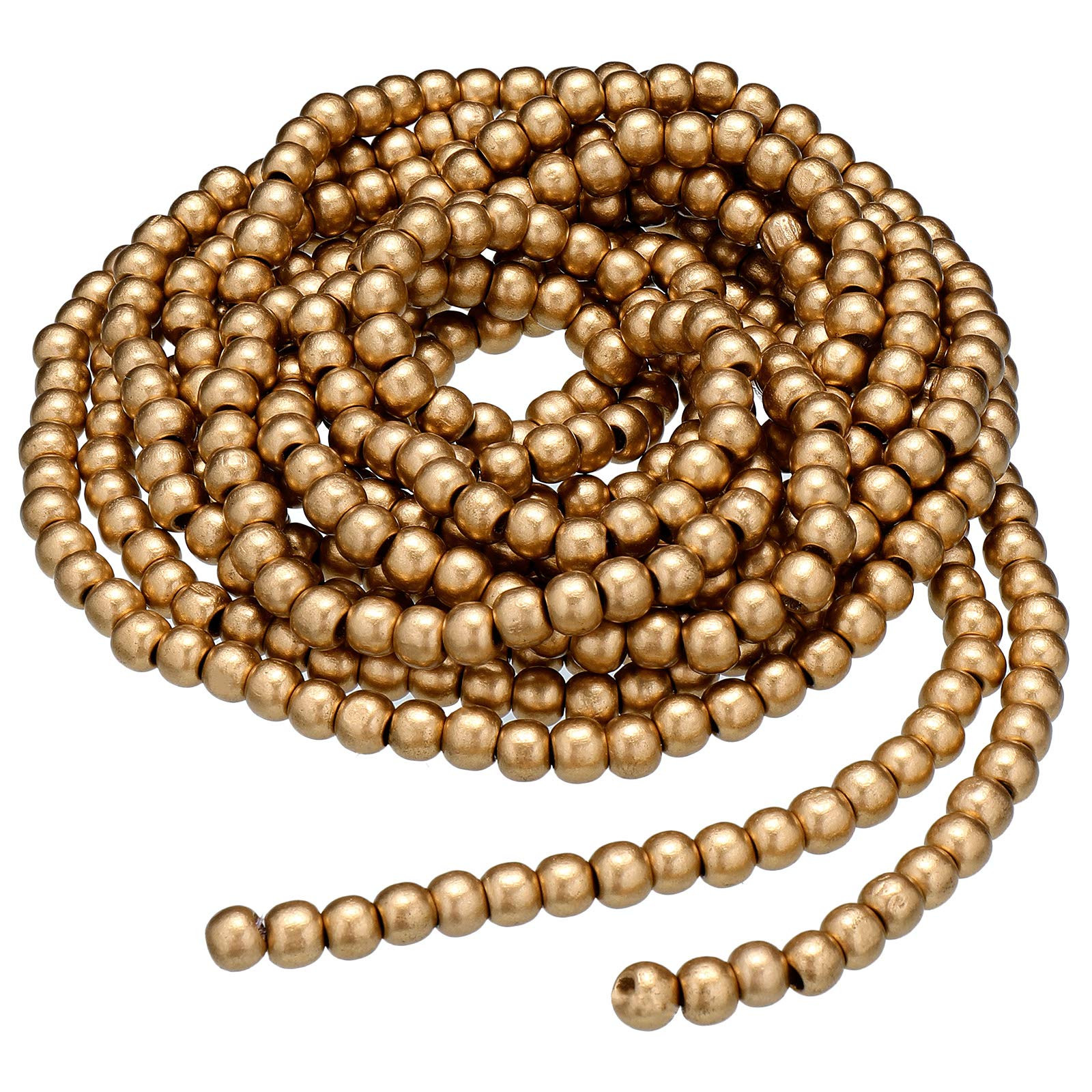 16 Feet Christmas Wood Bead Garland Wooden Bead Garland for Christmas Tree Holiday Decoration (Go... | Amazon (US)