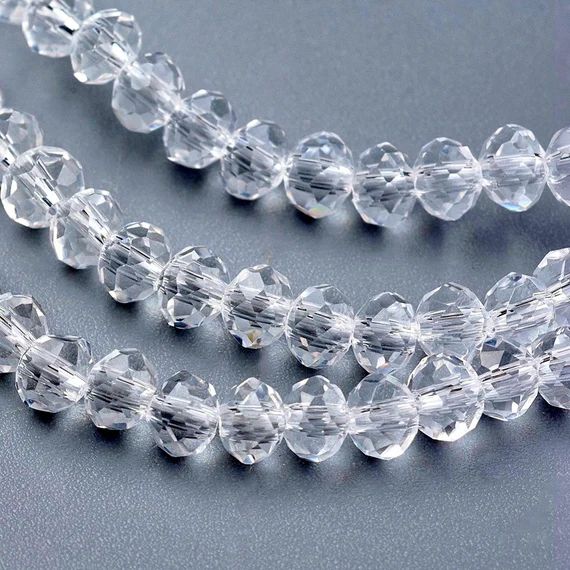 70 Pieces  4mm Clear Crystal Rondelles 4mm Clear Crystal | Etsy | Etsy (US)