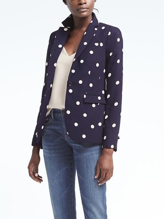 Long and Lean-Fit Dot Blazer | Banana Republic US