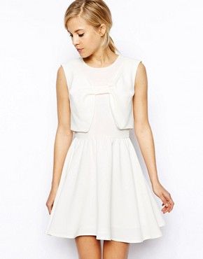 ASOS Skater Dress With Bow Front | ASOS US