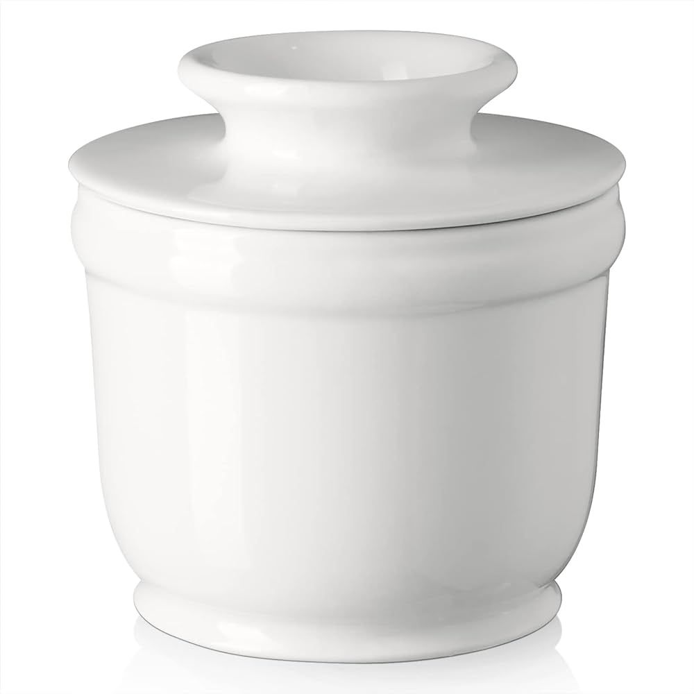 DOWAN Porcelain Butter Crock, French Butter Dish for Fresh Spreadable Butter, Butter Keeper with Wat | Amazon (US)