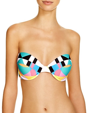 Mara Hoffman Diamond Aqua Strapless Bandeau Bikini Top | Bloomingdale's (UK)
