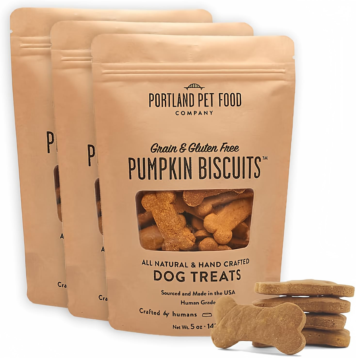 Portland Pet Food Company Pumpkin Dog Treats Healthy Biscuits for Small Medium & Large Dogs - Gra... | Amazon (US)