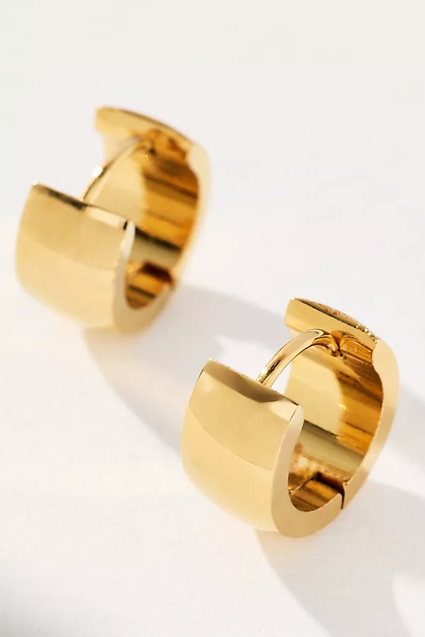 Water-Resistant Thick Huggie Hoop Earrings | Anthropologie (US)