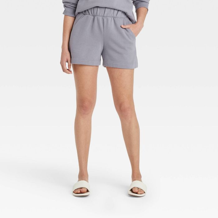 Women's High-Rise All Day Fleece Pull-On Shorts - A New Day™ | Target
