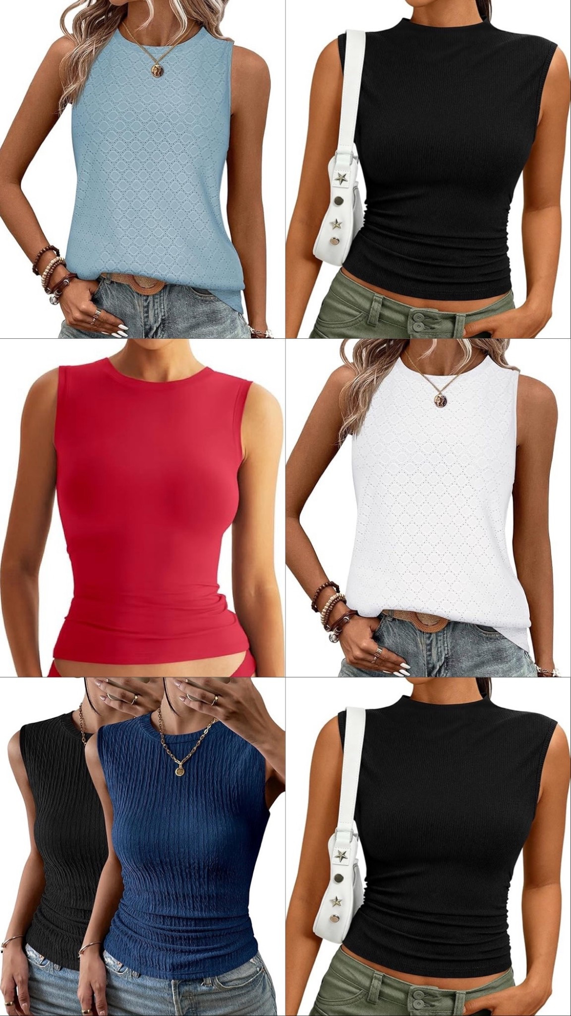 The tank tops I bought for spring! AFFORDABLE and GREAT FITS and go with EVERYTHING!

#LTKPetite #LTKOver40