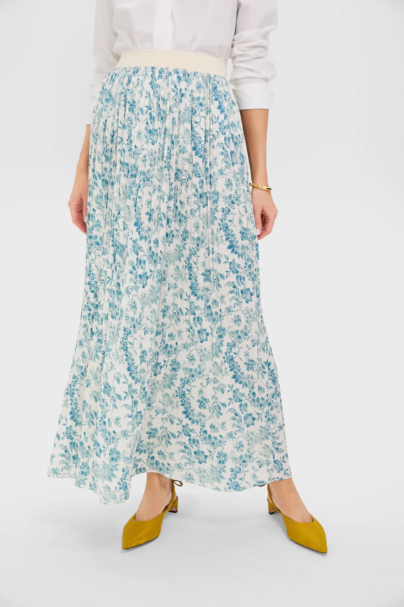 Jardin De Fleurs Plisse Crinkle Terra Skirt | Tuckernuck (US)