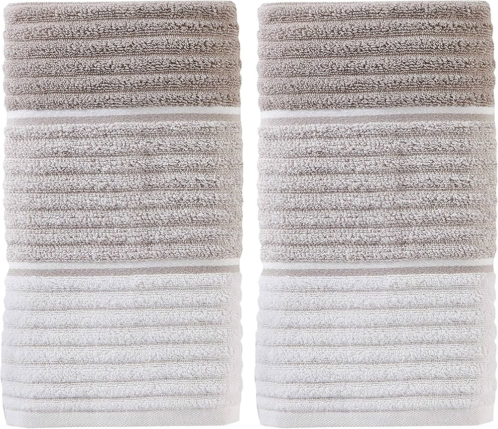 SKL Home by Saturday Knight Ltd. Planet Ombre 2 Pc Hand Towel Set, Taupe | Amazon (US)