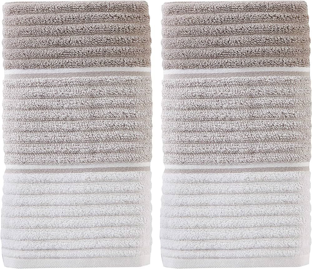 SKL Home by Saturday Knight Ltd. Planet Ombre 2 Pc Hand Towel Set, Taupe | Amazon (US)