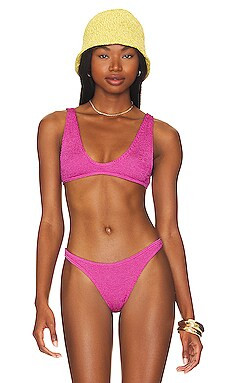 Bond Eye Scout Bikini Top in Fuchsia Shimmer from Revolve.com | Revolve Clothing (Global)