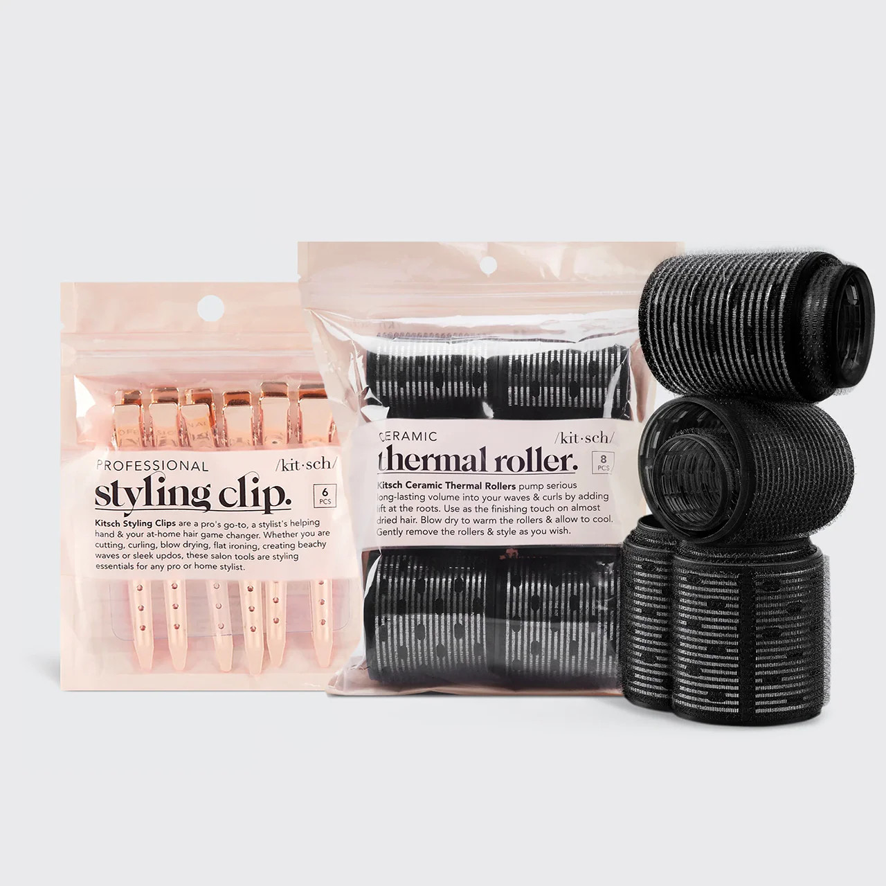 Hair Rollers + Styling Hair Clips Bundle | Kitsch