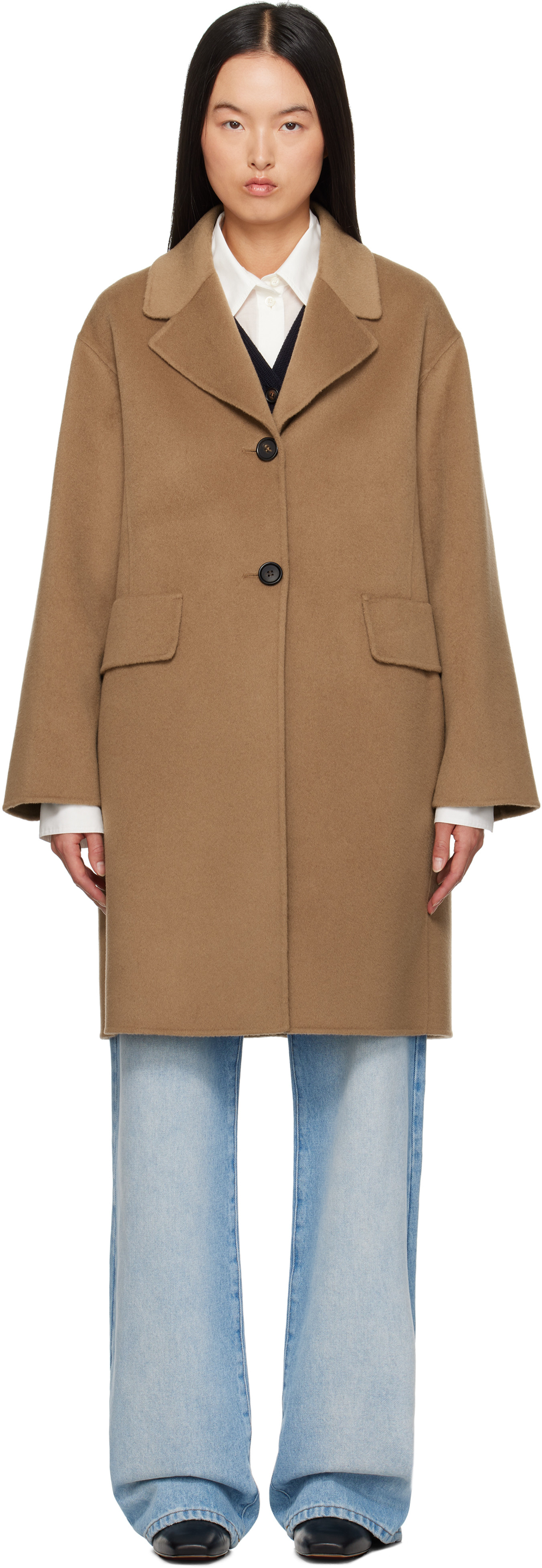 Max Mara Brown Wool Coat | SSENSE