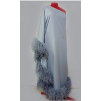 Maraya One-Shoulder Duchess Maxi Feather Dress | Etsy (US)