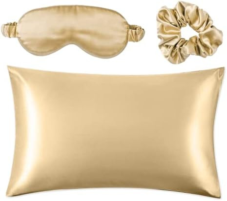 FunWheat Eye mask for Sleeping Silk Sleep mask Blindfold with Adjustable Strap for Mother Gift Women | Amazon (US)