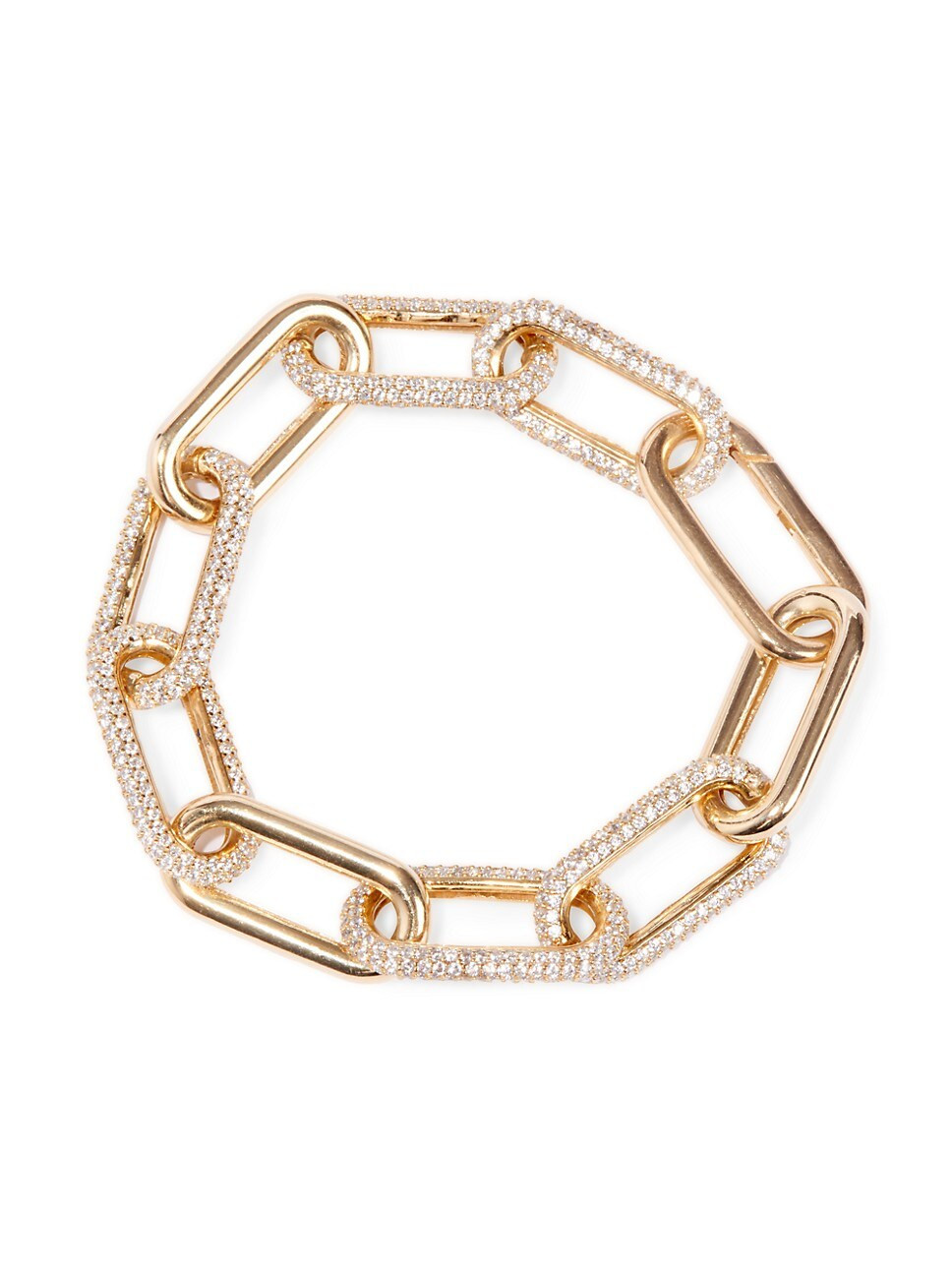 14K Gold-Vermeil & Crystal Link Bracelet | Saks Fifth Avenue