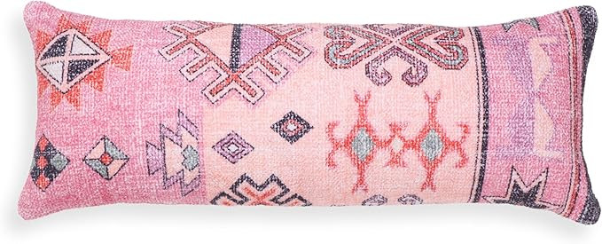 Tov Furniture Persia Pink Cotton 27" x 10" Bolster Pillow | Amazon (US)