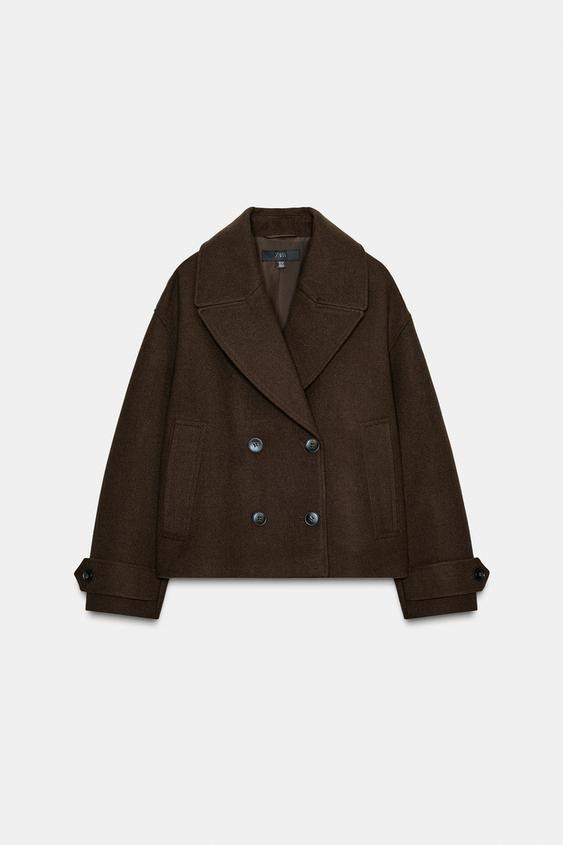 DOUBLE-BREASTED SHORT COAT | Zara US