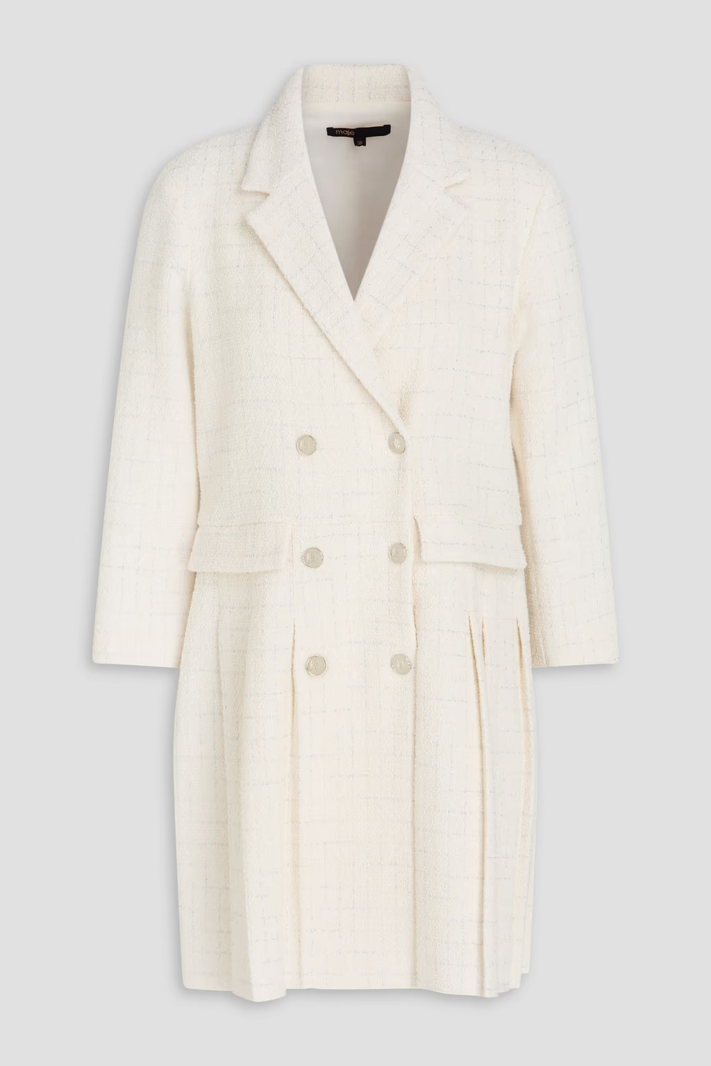 Metallic checked cotton-blend tweed mini dress | The Outnet (US and CA)