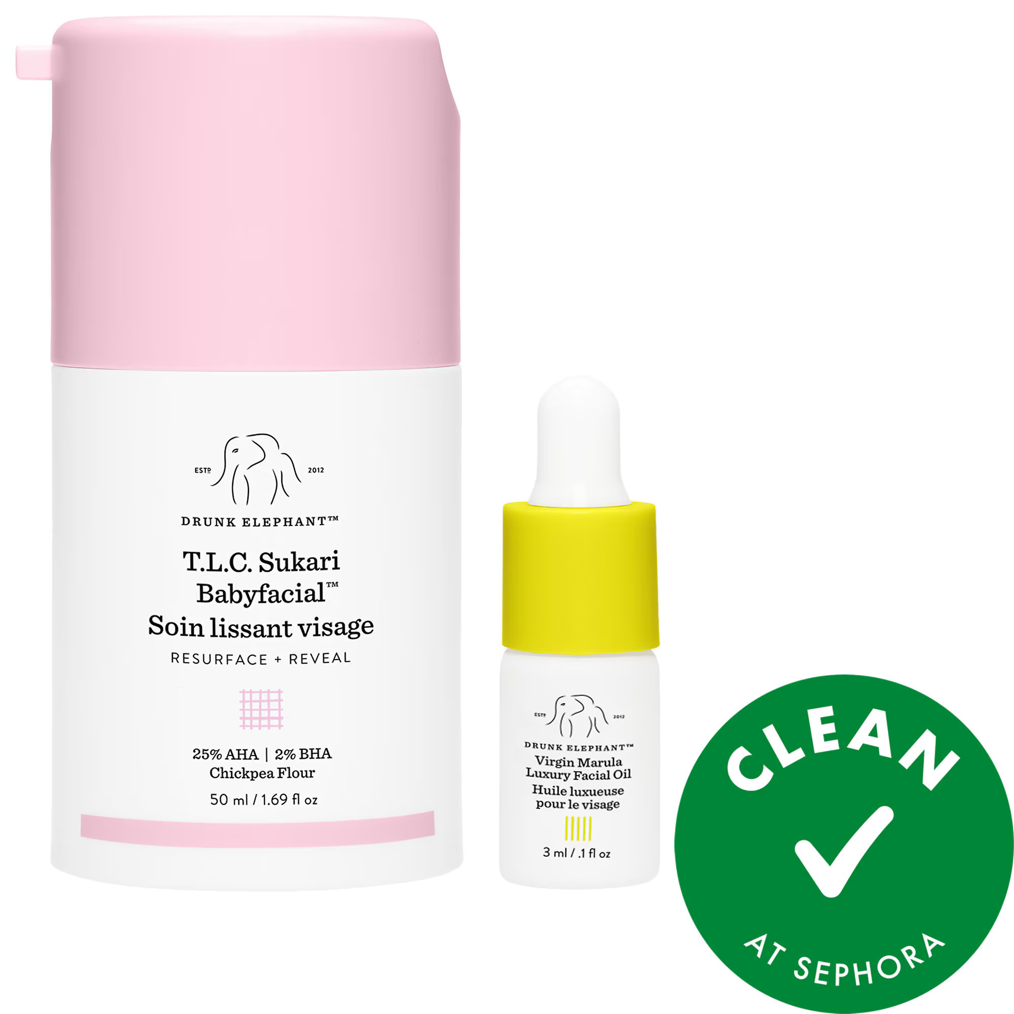 Drunk Elephant T. L.C. Sukari Babyfacial AHA + BHA Mask 1.69 oz/ 50 mL | Sephora (US)