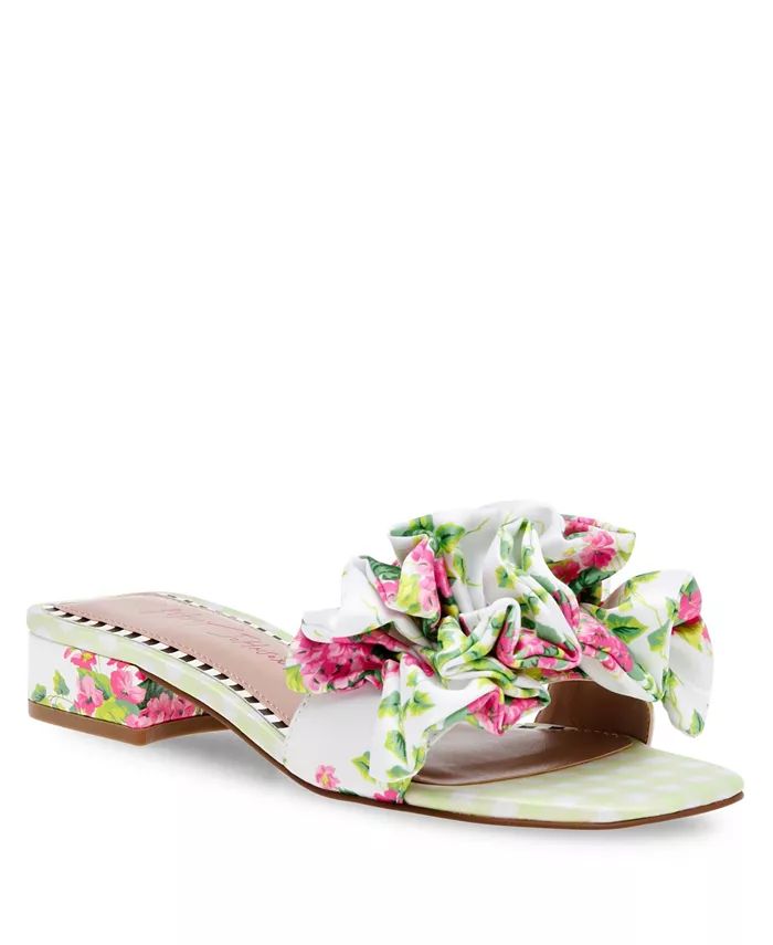 Betsey Johnson Women's Alivia Floral Ruffle Sandal - Macy's | Macys (US)