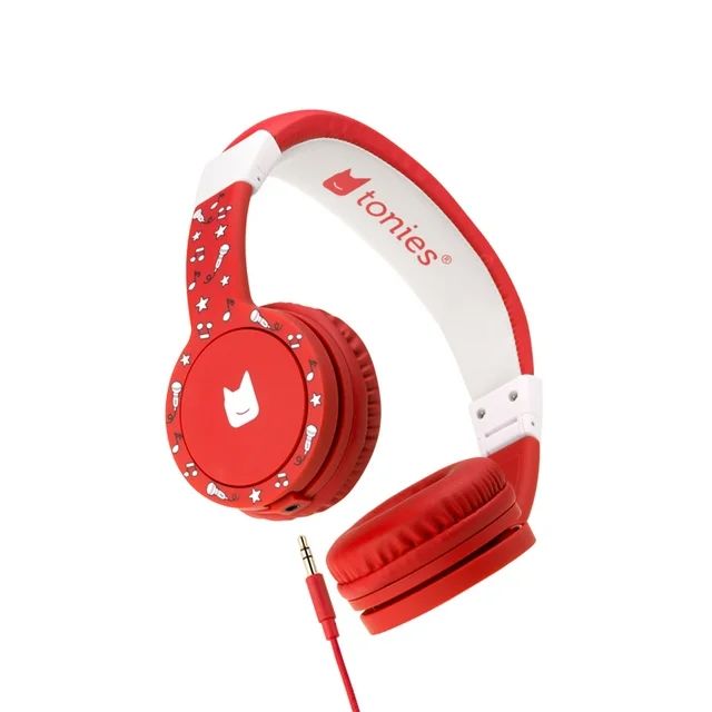 Tonies Headphones, Foldable On-Ear Headphones for Toniebox, Red | Walmart (US)