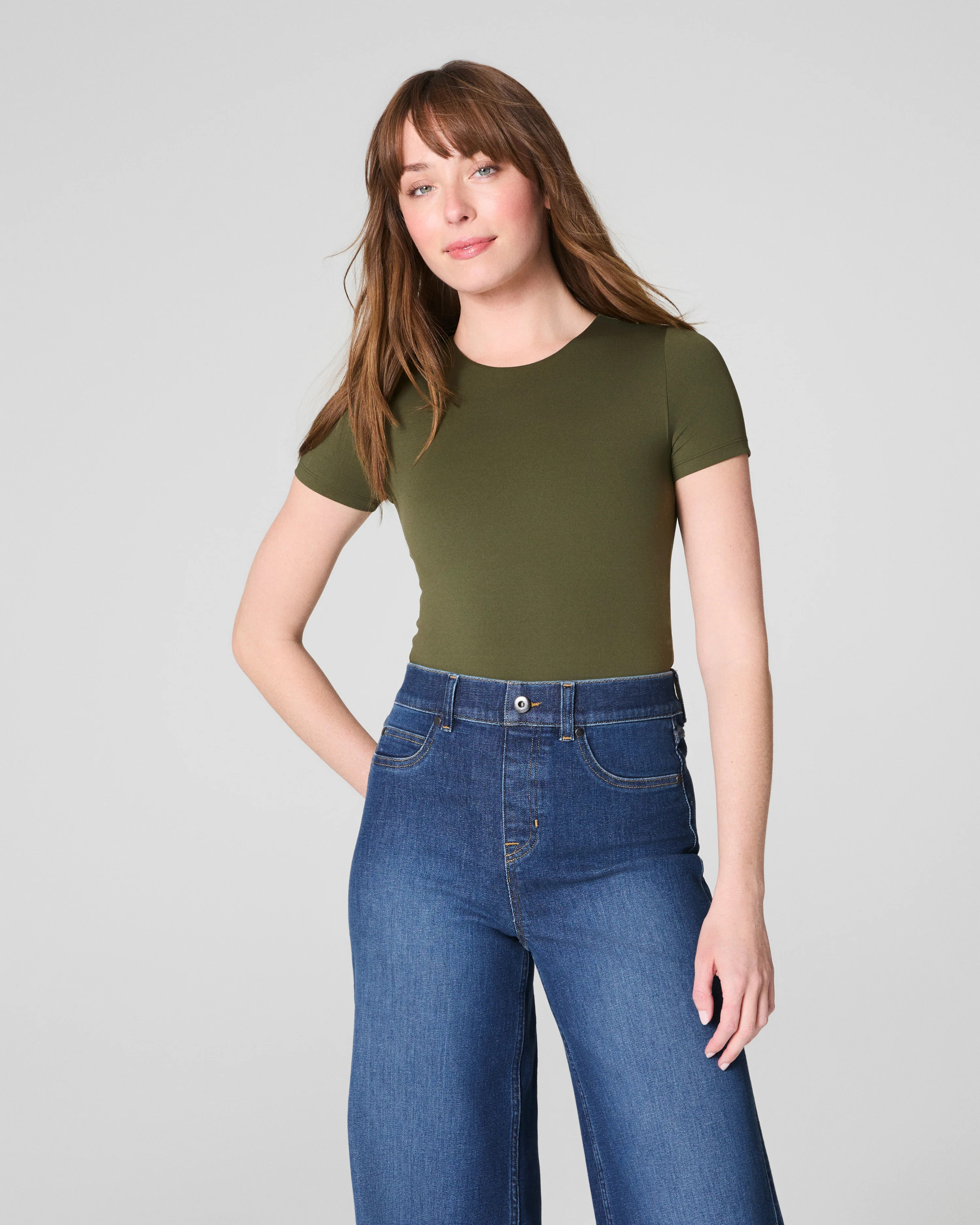 Jersey Crewneck Tee – Soft, Breezy Basic | SPANX | Spanx