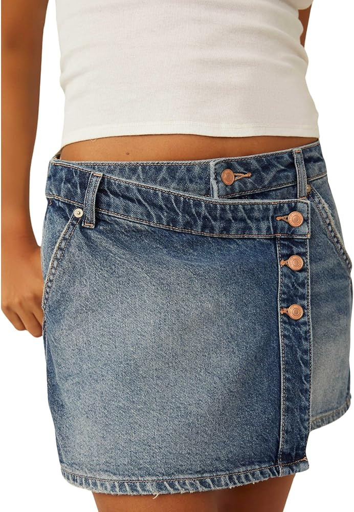 Free People Women's Wynne Denim Skirt | Amazon (US)