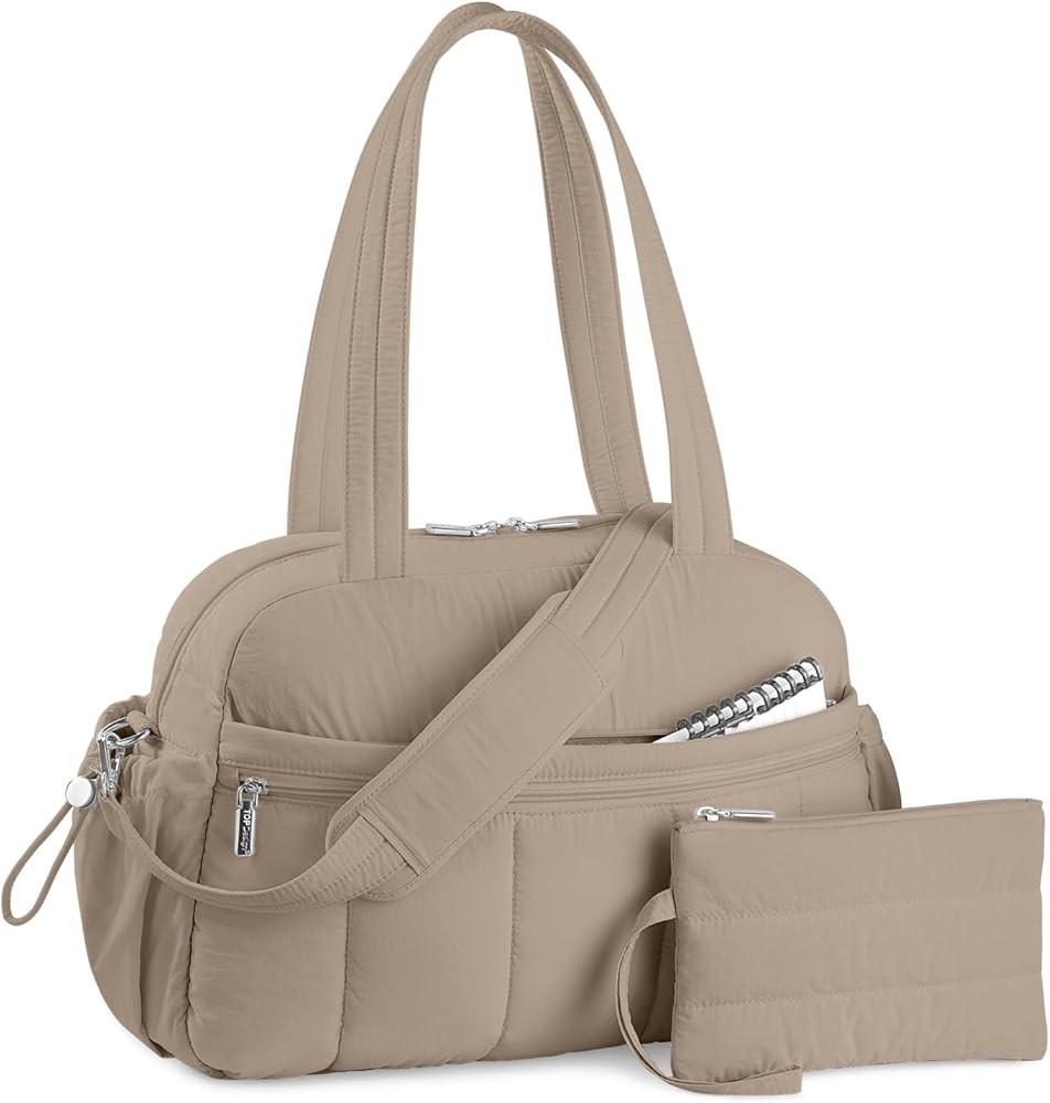TOPDesign Travel Duffel Bag for Women, Puffer Gym Bag Sports Tote with Wet Pocket, Carry On Weeke... | Amazon (US)