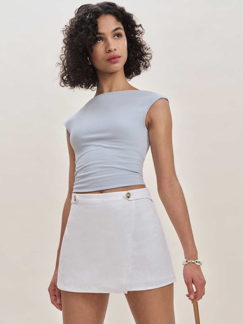 Clover Linen Micro Skort | Reformation (Global)