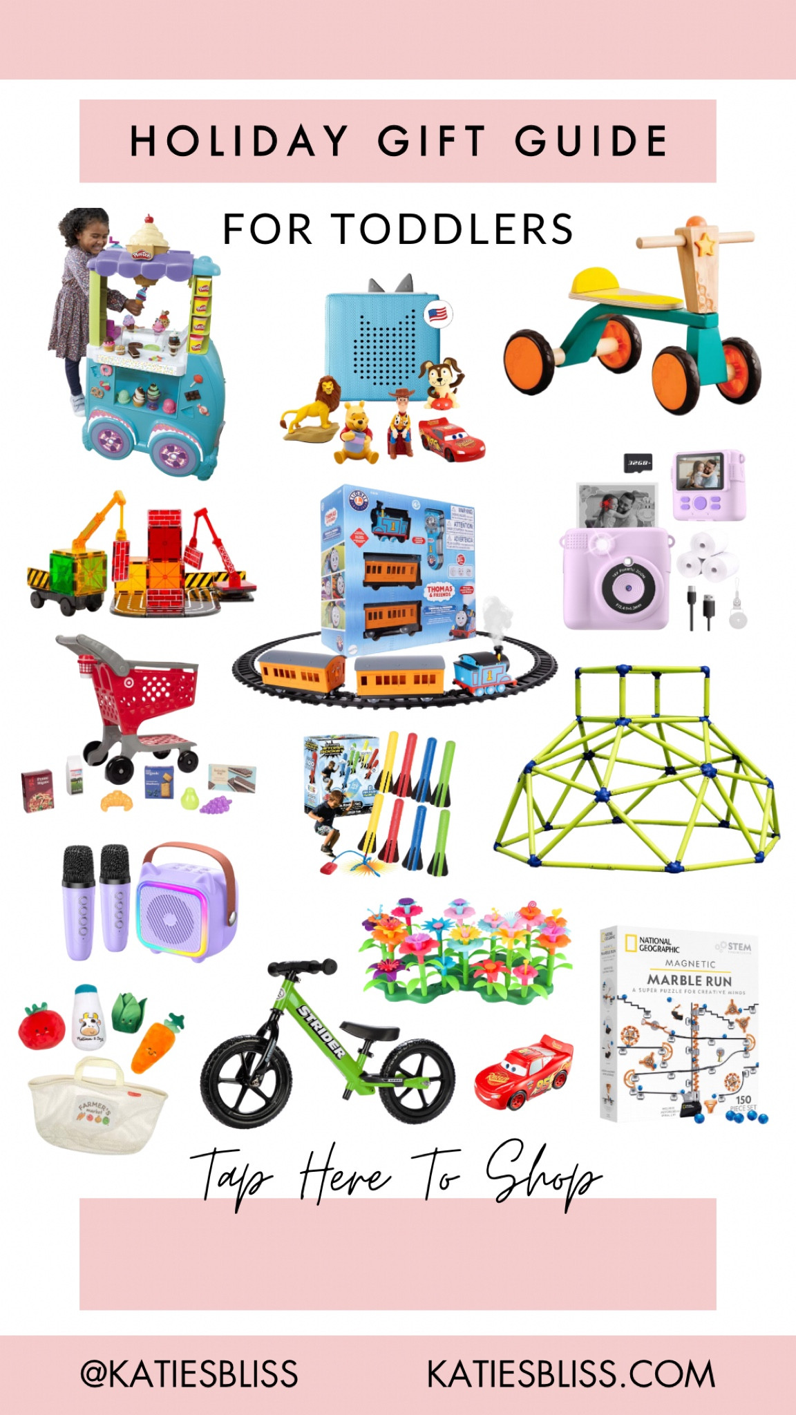 Holiday gift guide for toddlers 🎁

Kids. Toddlers. Baby. Toys. Activities. Scooter. Train. Car. Play dough. Camera. Tonies. 



#LTKGiftGuide #LTKFindsUnder50 #LTKKids