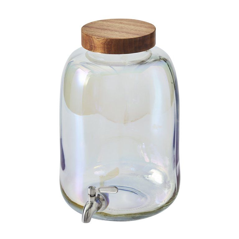 Better Homes& Gardens 2 Gallon Clear Iridescent Glass Dispenser | Walmart (US)