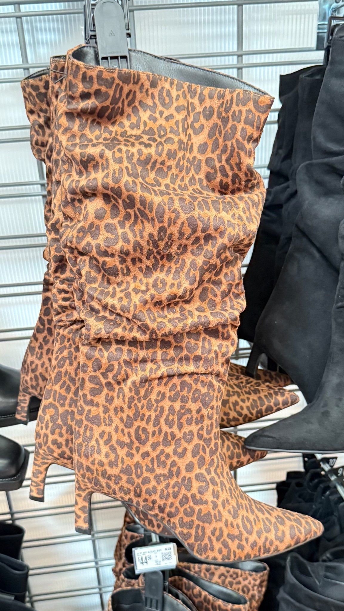 Spotted cute leopard boots with a heel, perfect for fall, fall outfits, fall family photos and the heel isn’t too big for tall girls! Cute and affordable, trendy boots, knee high, slouch, kitten heel under $50 four different colors, faux suede, fall photos, fall wedding guest dress boots shoes 

#LTKShoeCrush #LTKStyleTip #LTKFindsUnder50